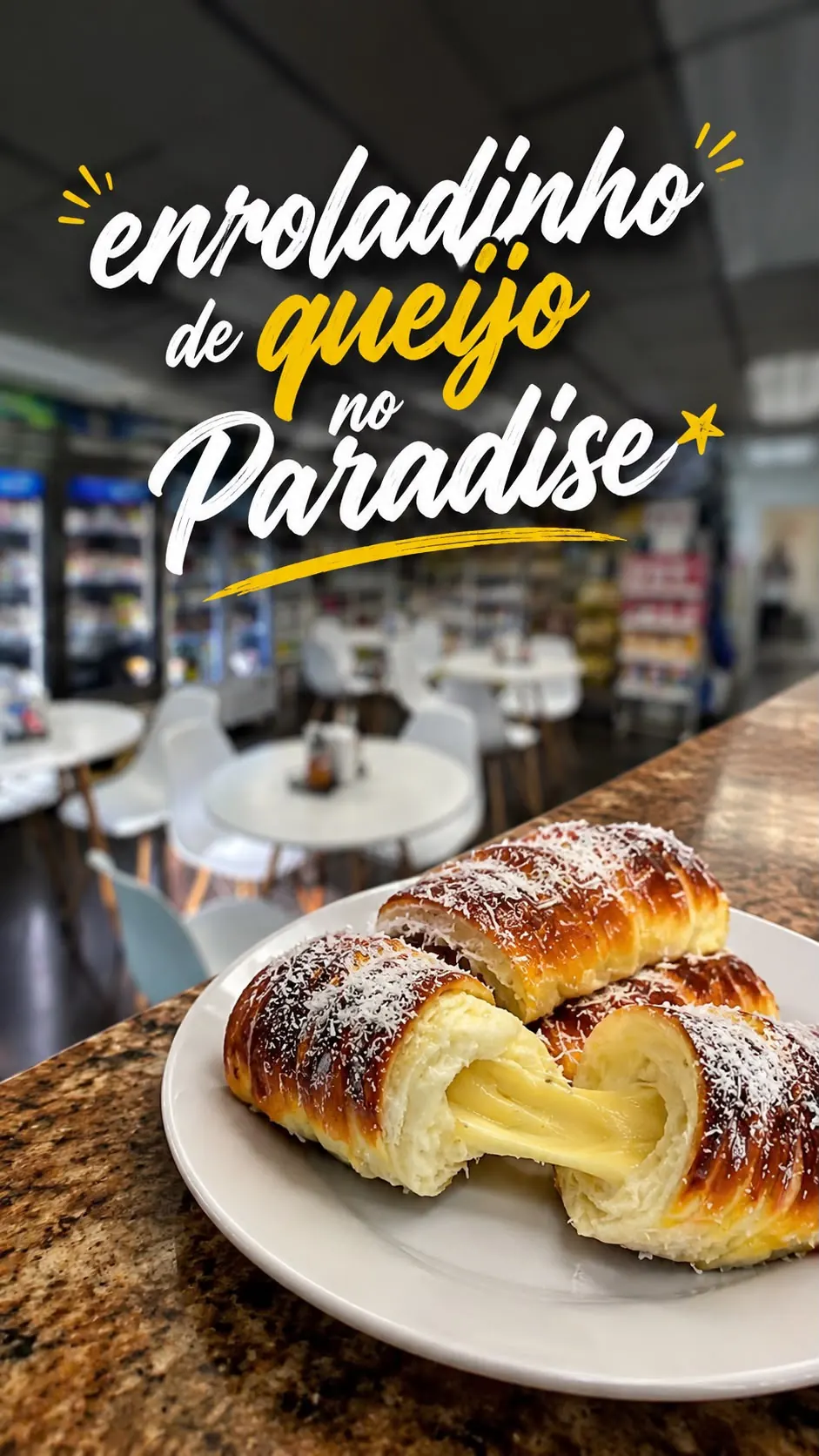 Freshly baked Brazilian cheese rolls served at the Paradise café